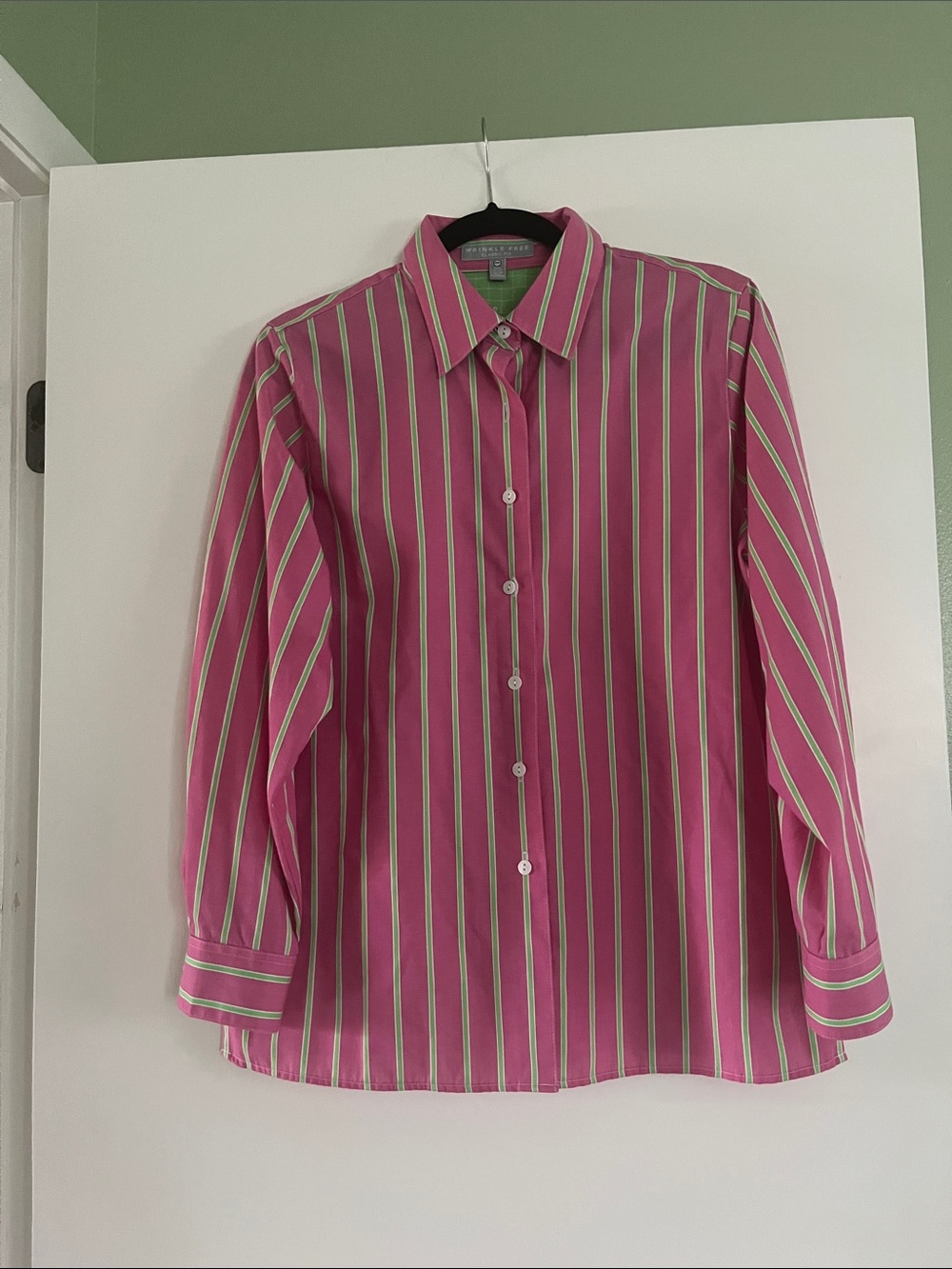 Foxcroft Pink Stripe Button-Down Shirt